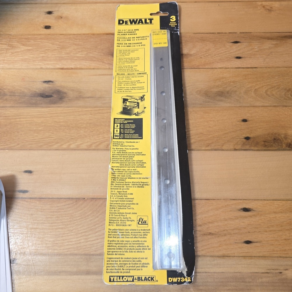 DeWalt DW7342 12-1/2'' (318 mm) Replacement Planer Knives/Blades (3 Blades)